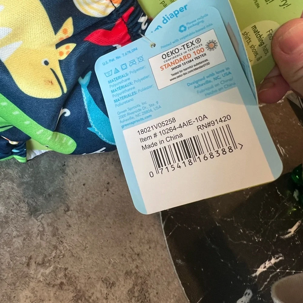 Swimsuit Diaper - Colorful Dinosaur Print